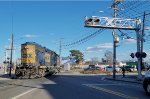 Y101 with CSXT 6206 Crosses Rt 135 / Waverly St. in Framingham